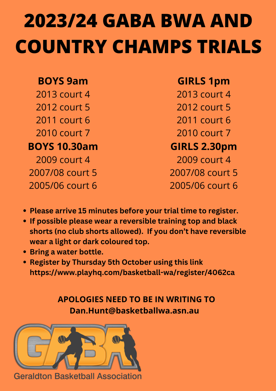 GABA Rep Team Tryouts